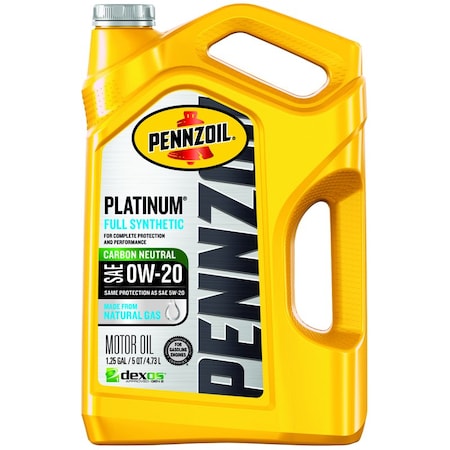 Pennzoil Pennzoil Platinum 0W-20 Gasoline Synthetic Motor Oil 5 qt 1 pk 550046127